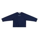 "WHENEVER" BASIC RAGLAN LONGSLEEVE T-SHIRT / LIGHT NAVY