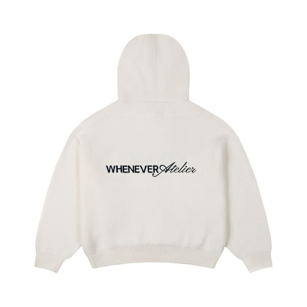 “WHENEVER” BASIC LOGO KNIT HOODIE / WHITE NAVY – CÔNG TY CỔ PHẦN ...