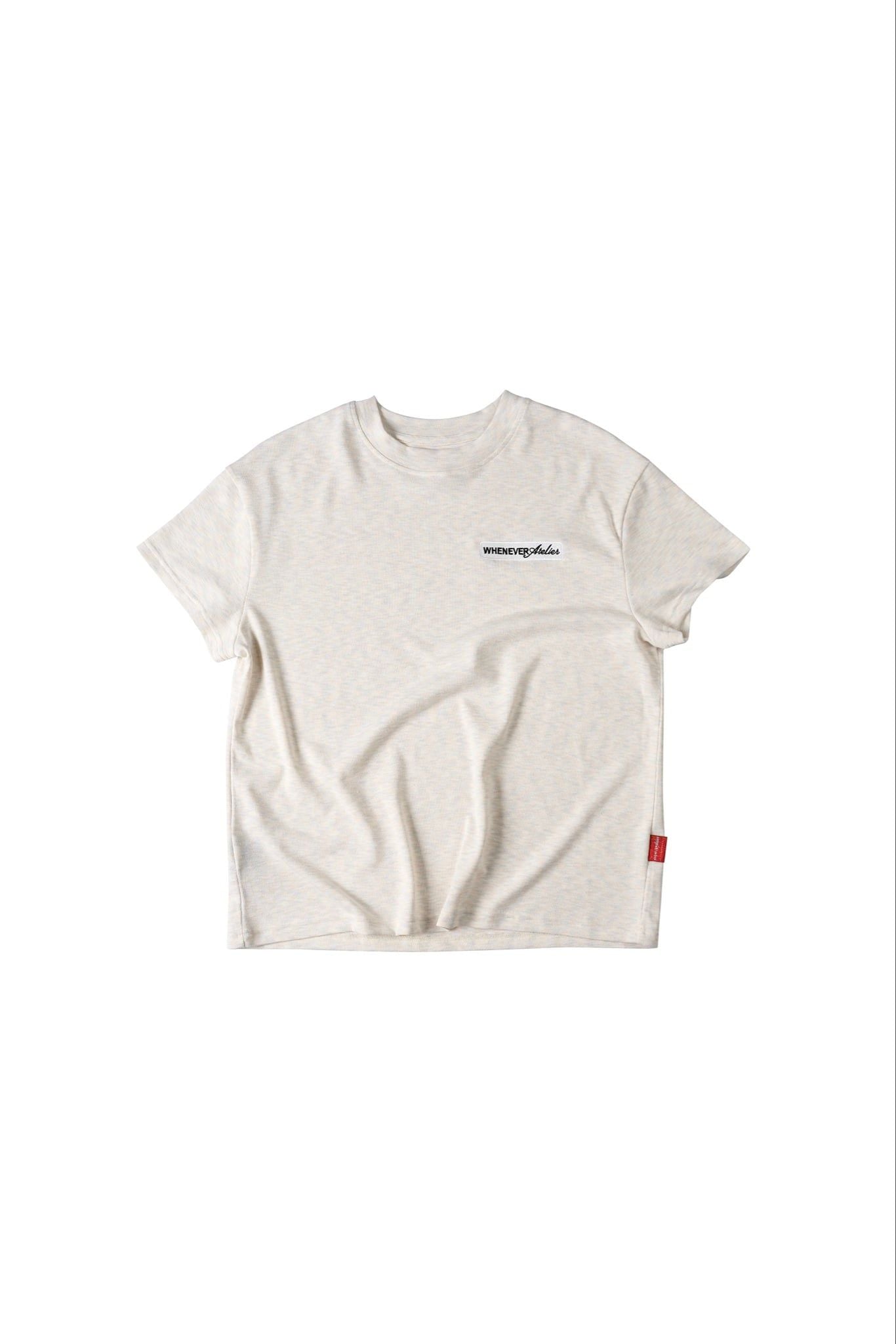ÁO TAY NGẮN "WHENEVER" EMBROIDERED LOGO 26 T-SHIRT/ LIGHT GREY