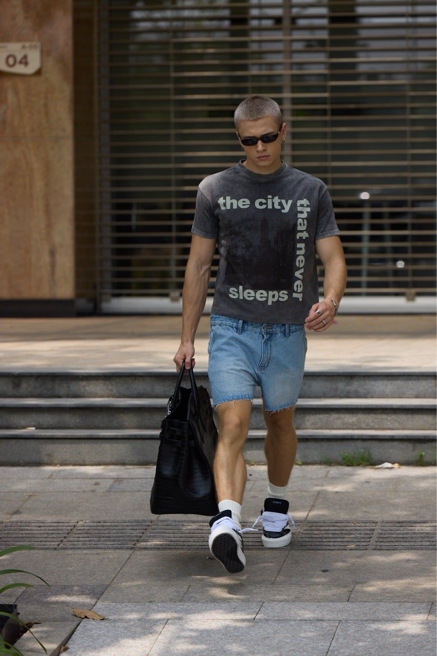QUẦN “WHENEVER” WASHED DENIM SHORTS / BLUE