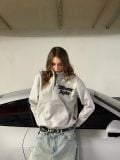 ÁO “WHENEVER” LOGO HALF-ZIP SWEATSHIRT / PREMIUM GREY