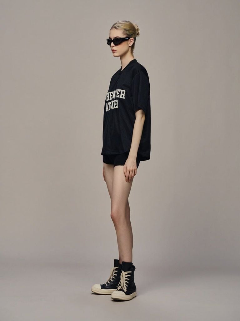 ÁO LƯỚI “WHENEVER” SS26 MESH JERSEY / BLACK