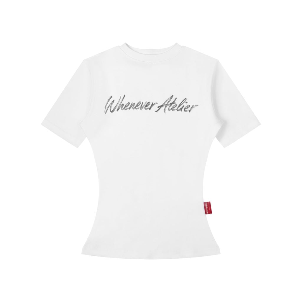 ÁO “WHENEVER” SCRIPT BABY TEE / WHITE
