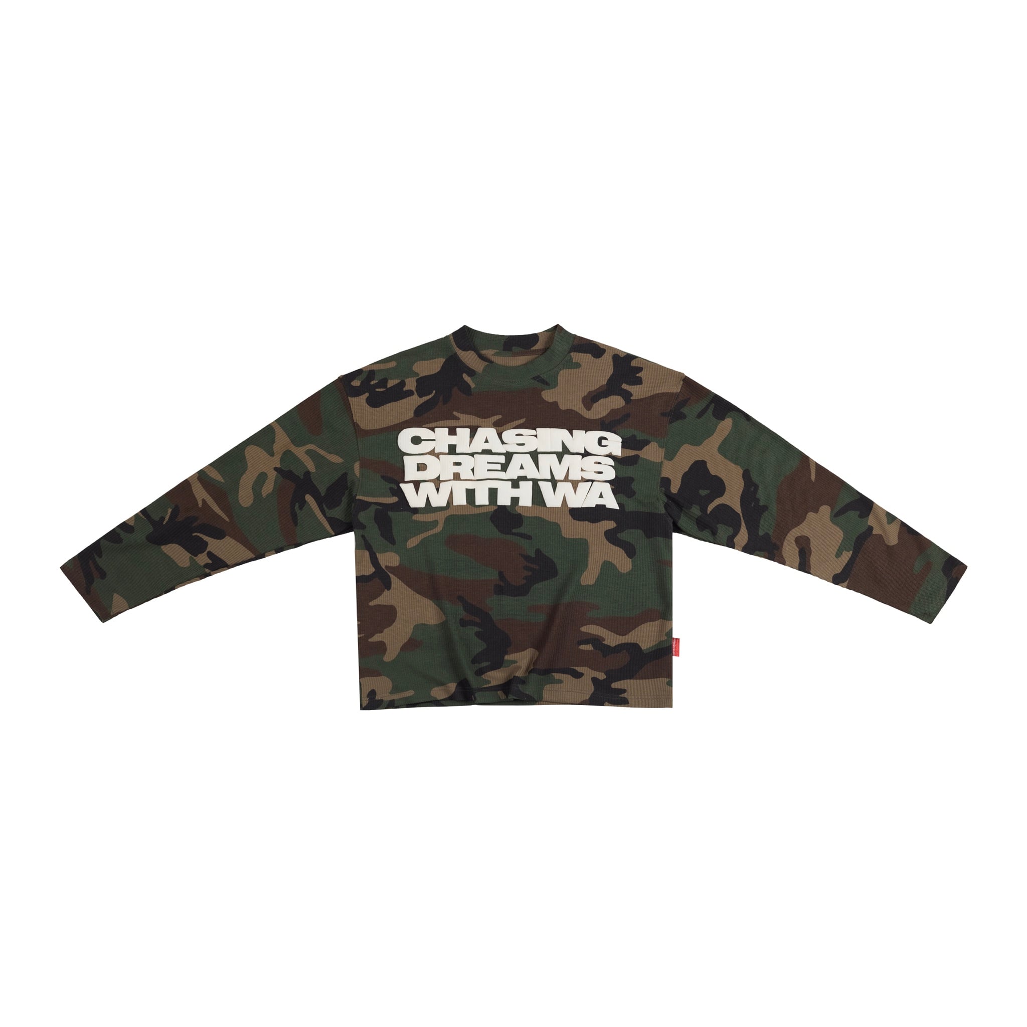 ÁO TAY DÀI  “WHENEVER” WAFFLE CAMO LONG SLEEVES / GREEN