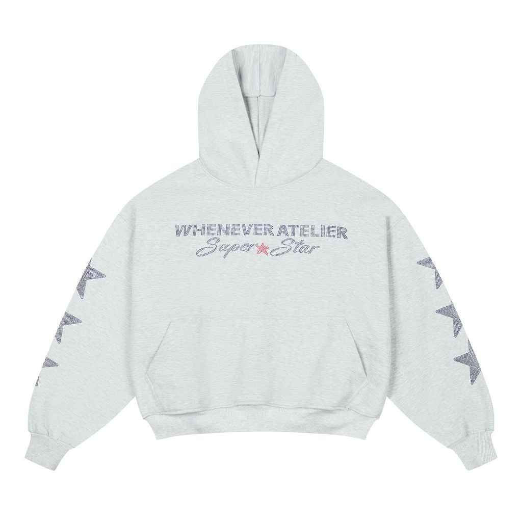 “WHENEVER” SUPER STAR HOODIE / PREMIUM GREY