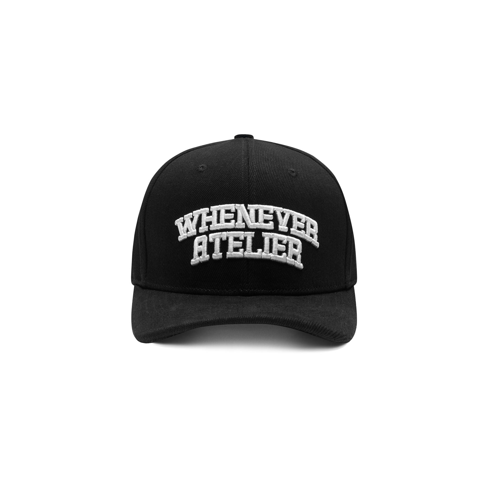 “WHENEVER” LOGO BASIC FITTED CAP / BLACK