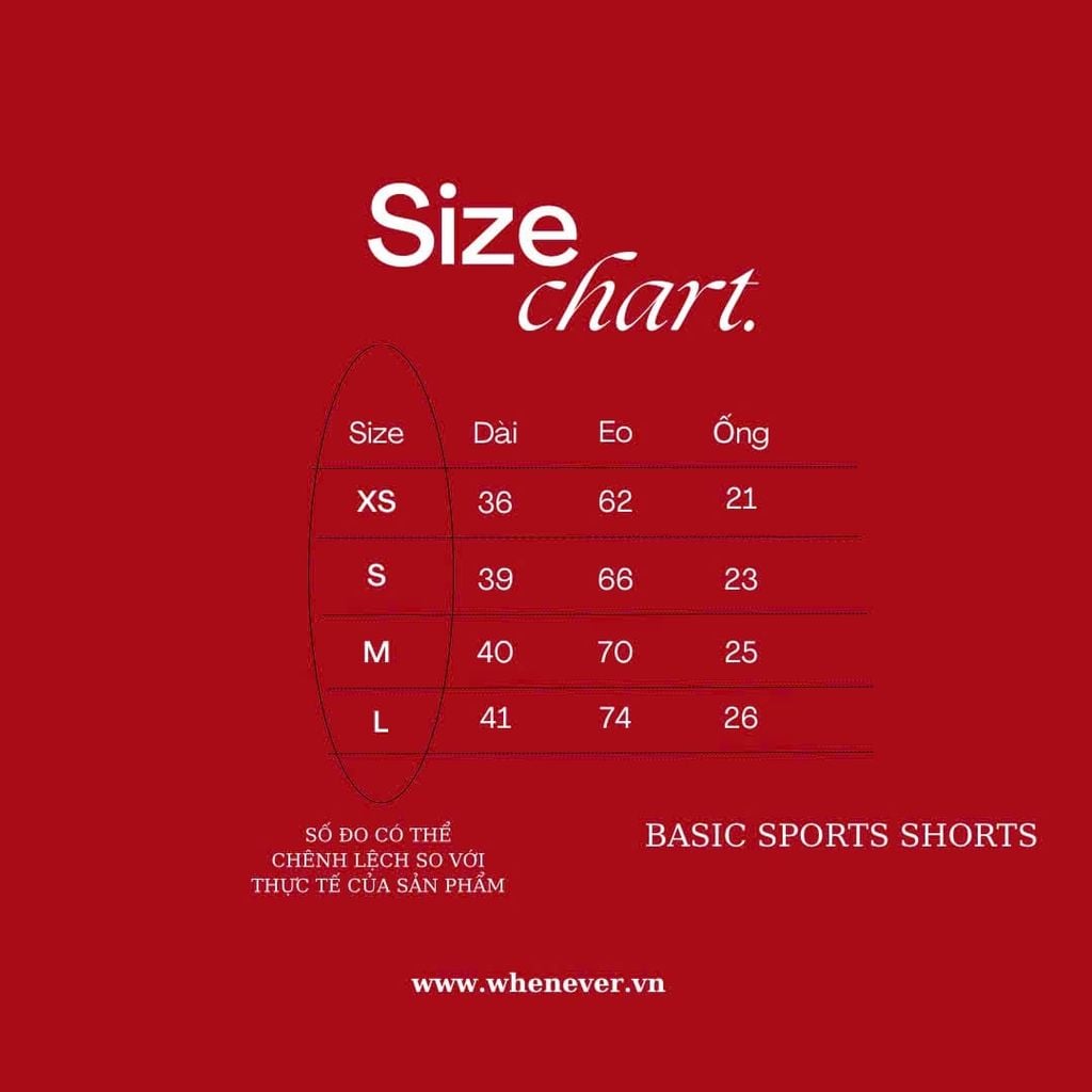 "WHENEVER" BASIC SPORTS SHORTS / WHITE
