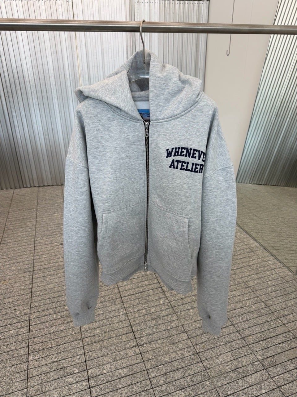 ÁO KHOÁC "WHENEVER" BASIC ZIP-UP HOODIE SS26 / PREMIUM GREY