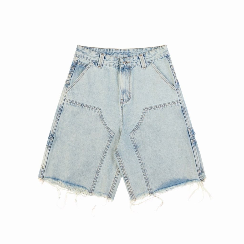 QUẦN NGẮN "WHENEVER" DOUBLE-KNEE BAGGY SHORTS / WASH BLUE