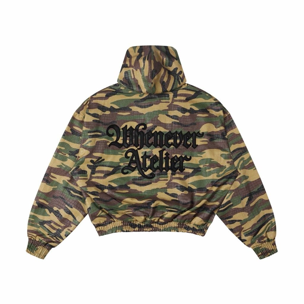 Áo khoác "WHENEVER" EMBROIDERED CAMO HOODIE ZIP