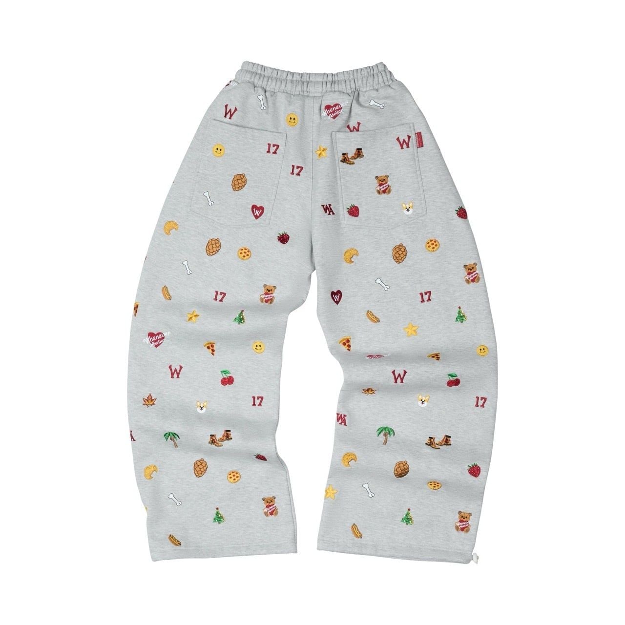 “WHENEVER” ICON EMBROIDERED SWEATPANT / PREMIUM GREY