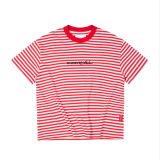 “WHENEVER” STRIPED T-SHIRT VER2 / RED