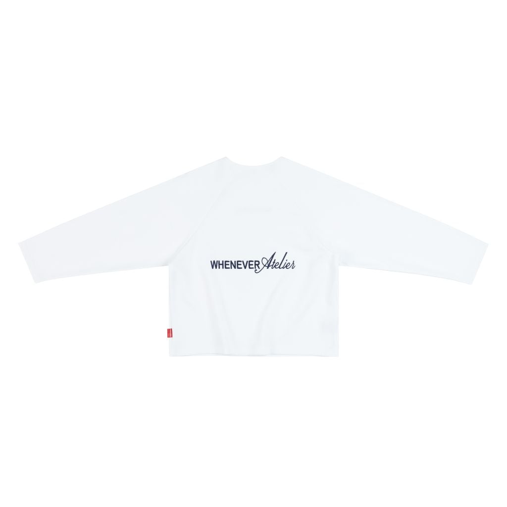 "WHENEVER" BASIC RAGLAN LONGSLEEVE T-SHIRT / WHITE