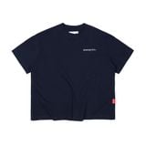 “ WHENEVER “ LOGO OVERSIZE T-SHIRT / NAVY