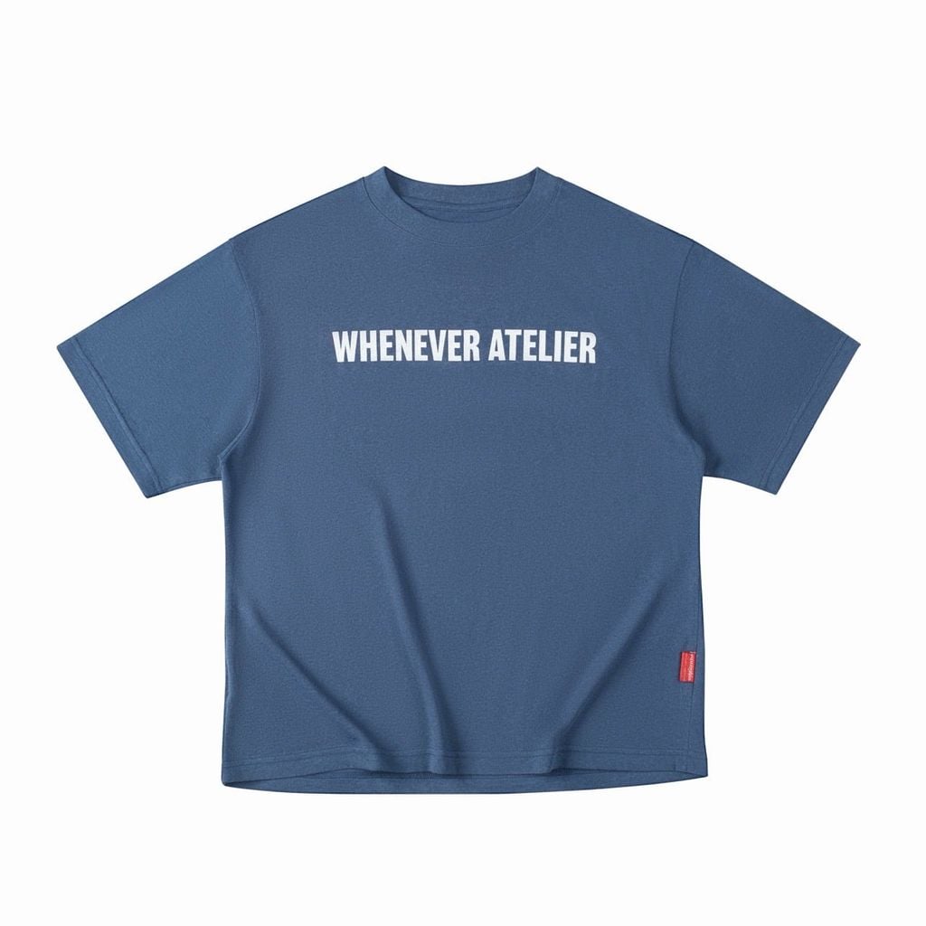 Áo "WHENEVER " STAR MANIFESTO T-SHIRT/ NAVY