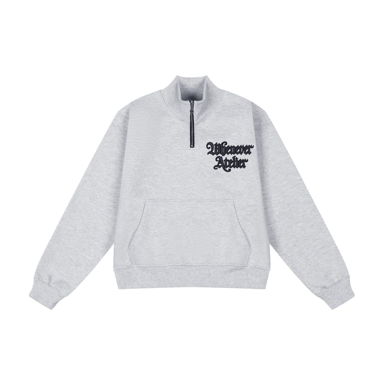 ÁO “WHENEVER” LOGO HALF-ZIP SWEATSHIRT / PREMIUM GREY