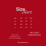 “WHENEVER” BIG LOGO SWEATPANTS / BLACK