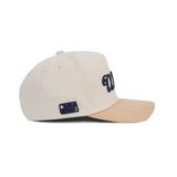 “WHENEVER” LOGO KHAKI SUEDE TRUCKER HAT / BEIGE