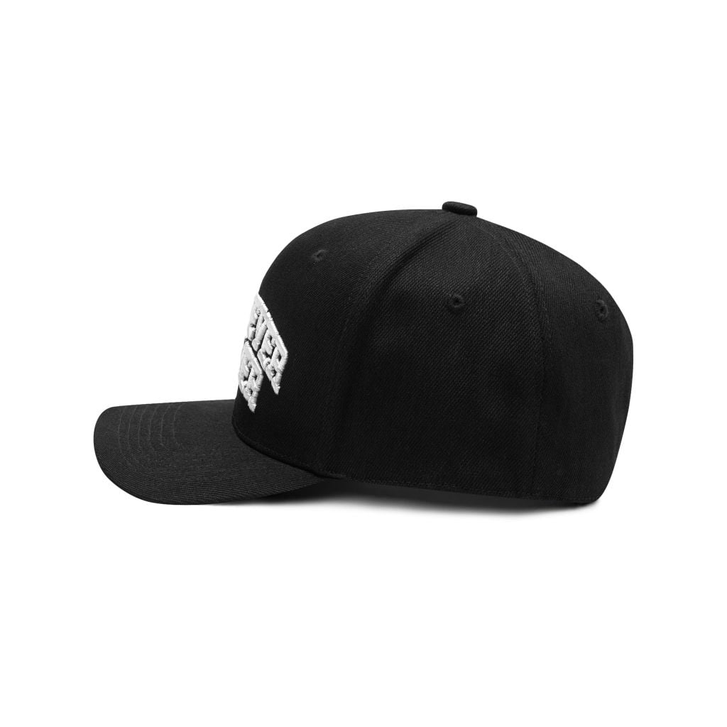 “WHENEVER” LOGO BASIC FITTED CAP / BLACK