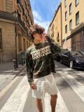 ÁO TAY DÀI  “WHENEVER” WAFFLE CAMO LONG SLEEVES / GREEN