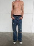 QUẦN DÀI “WHENEVER“ DISTRESSED SLUB BOOTCUT JEANS / VINTAGE BLUE