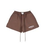 "WHENEVER" BASIC SWEATSHORTS SS25 / BROWN