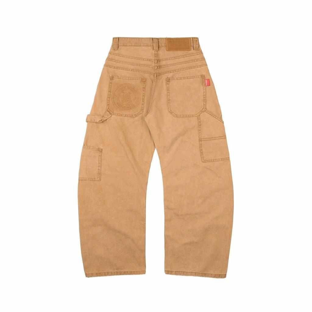 QUẦN DÀI "WHENEVER" DOUBLE-KNEE LEATHER PANTS / DUSTY SAND