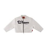 “WHENEVER” NY LEATHER JACKET / WHITE