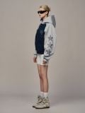 Áo khoác ”WHENEVER” SUPER STAR RAGLAN HOODIE ZIP / NAVY GREY