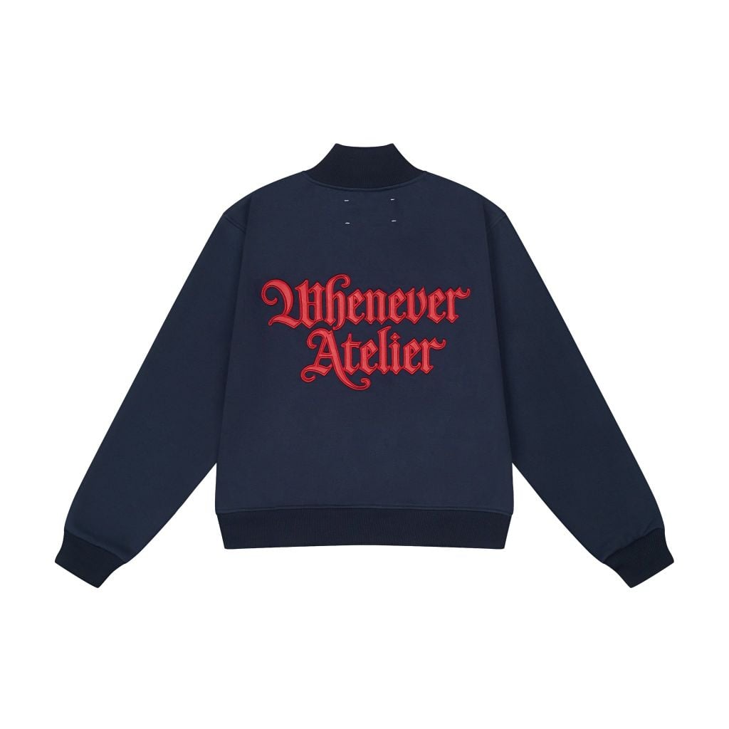 ÁO “WHENEVER” LOGO HALF-ZIP SWEATSHIRT / NAVY