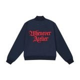 ÁO “WHENEVER” LOGO HALF-ZIP SWEATSHIRT / NAVY