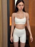"WHENEVER" BASIC SPORTS SHORTS / WHITE