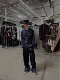 "WHENEVER" BỘ ÁO VÀ QUẦN DÀI SATIN LONG PAJAMA SHIRT + PANTS  / NAVY