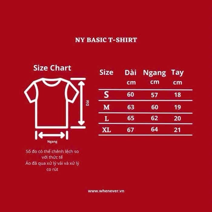 “WHENEVER” NY BASIC T-SHIRT / WHITE NAVY