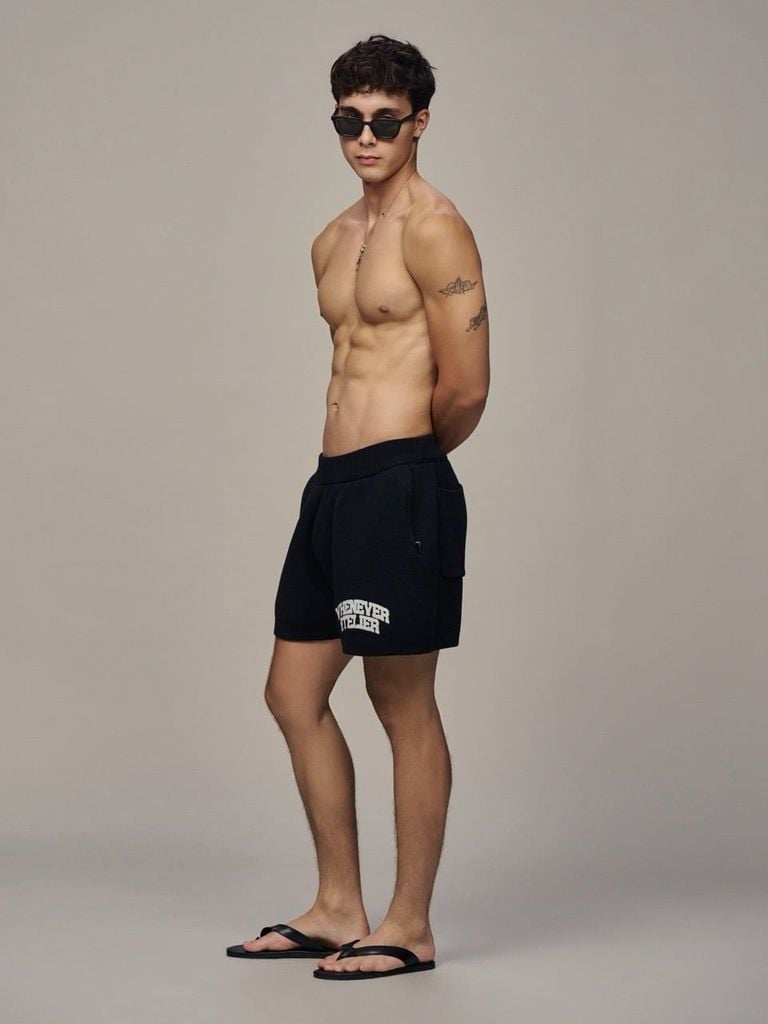 QUẦN DỆT KIM "WHENEVER" BASIC LOGO KNIT SHORTS / BLACK