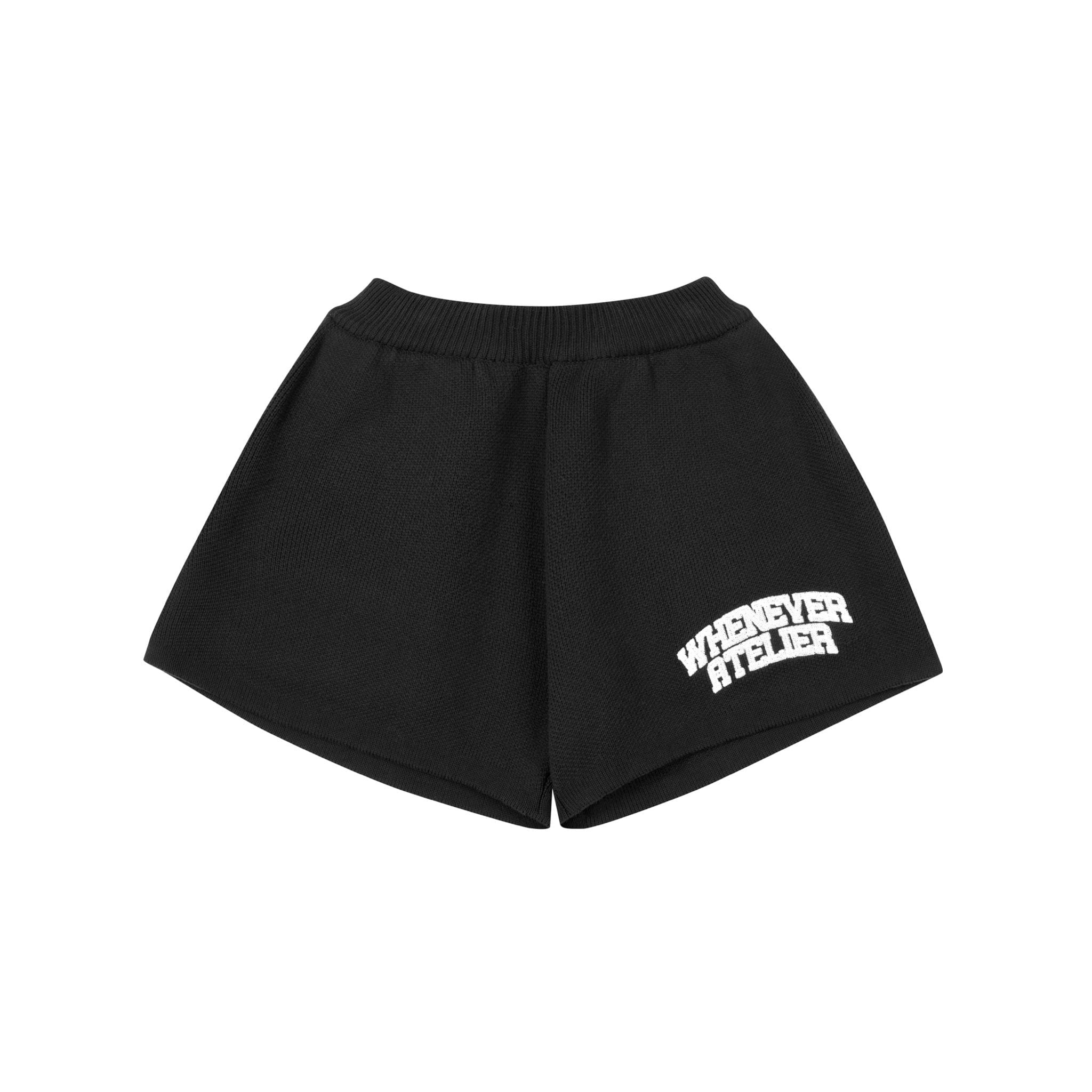 QUẦN DỆT KIM "WHENEVER" BASIC LOGO KNIT SHORTS / BLACK