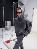 ÁO KHOÁC "WHENEVER" CHASING DREAMS WASHED ZIP HOODIE/ VINTAGE GREY