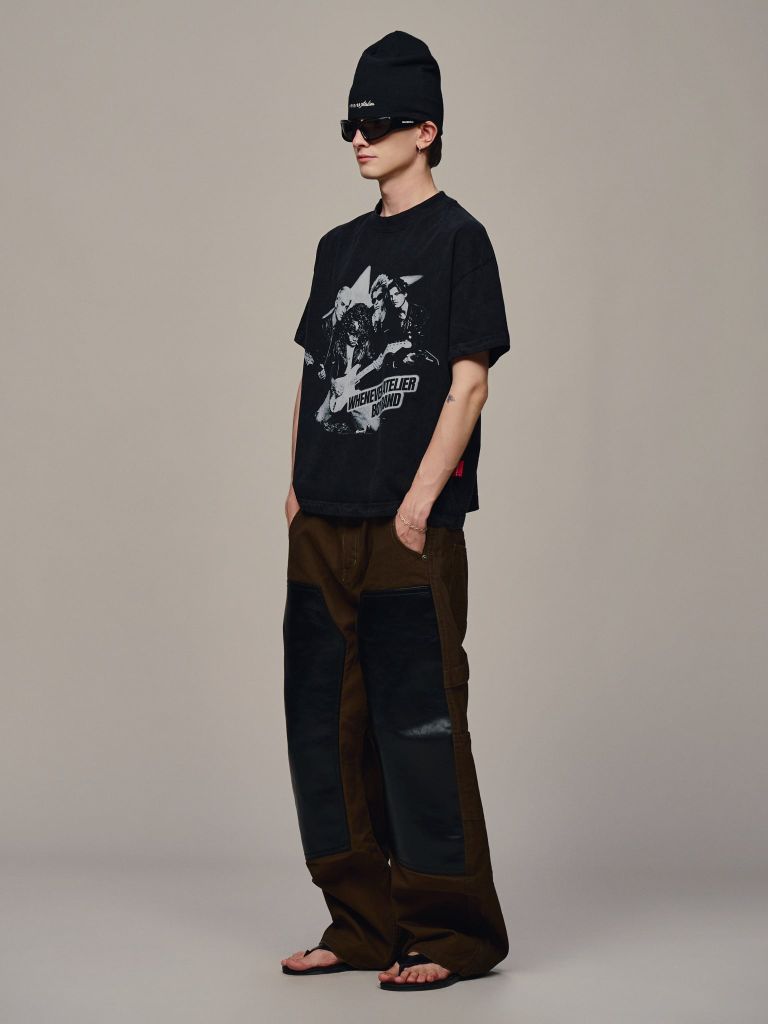 QUẦN DÀI "WHENEVER" DOUBLE-KNEE LEATHER PANTS / BROWN