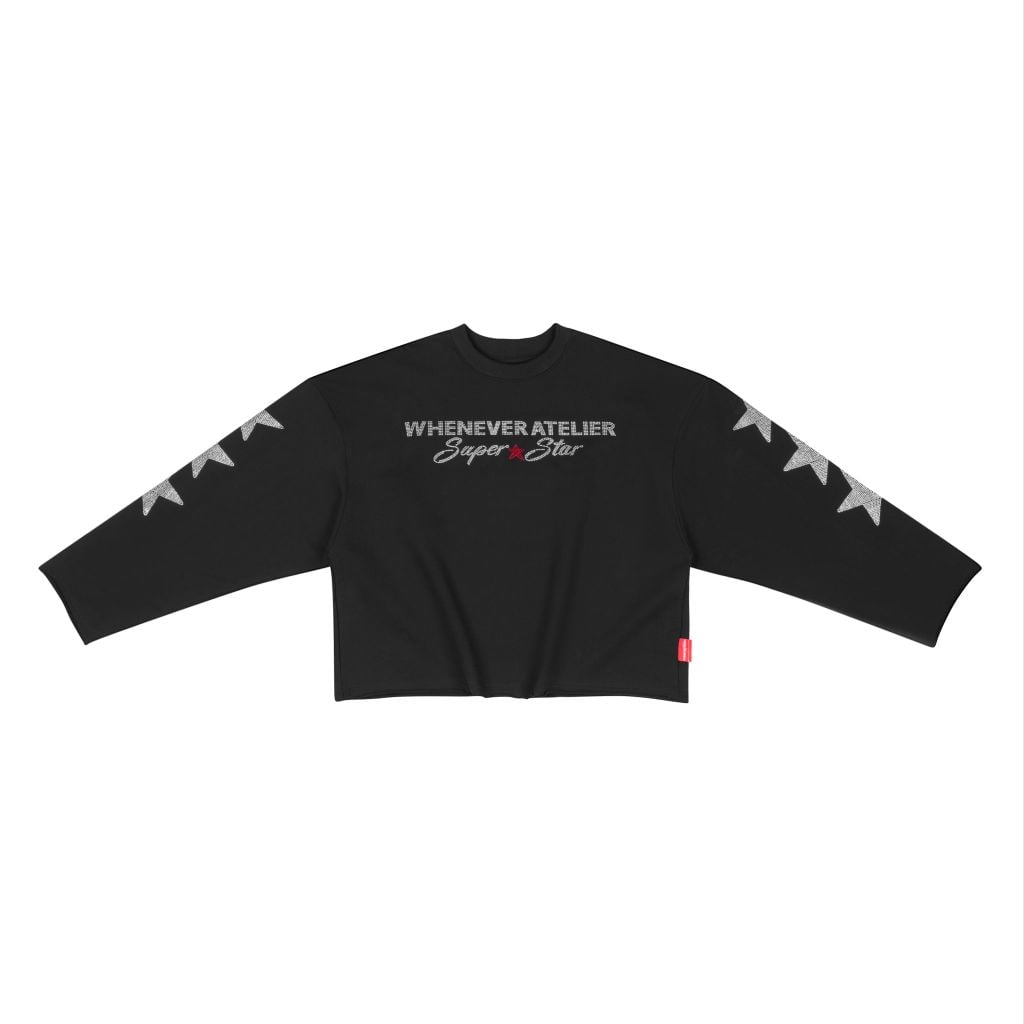 “WHENEVER” SUPER STAR LONGSLEEVE T-SHIRT / BLACK