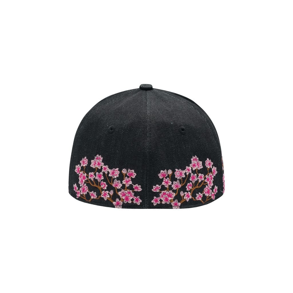 “WHENEVER” SAKURA FITTED CAP / BLUE