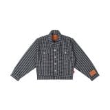 "WHENEVER" STAR RAW DENIM JACKET / BLACK