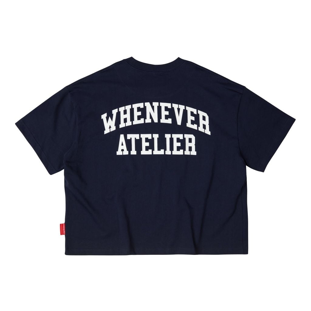 “WHENEVER” NY BASIC T-SHIRT / NAVY