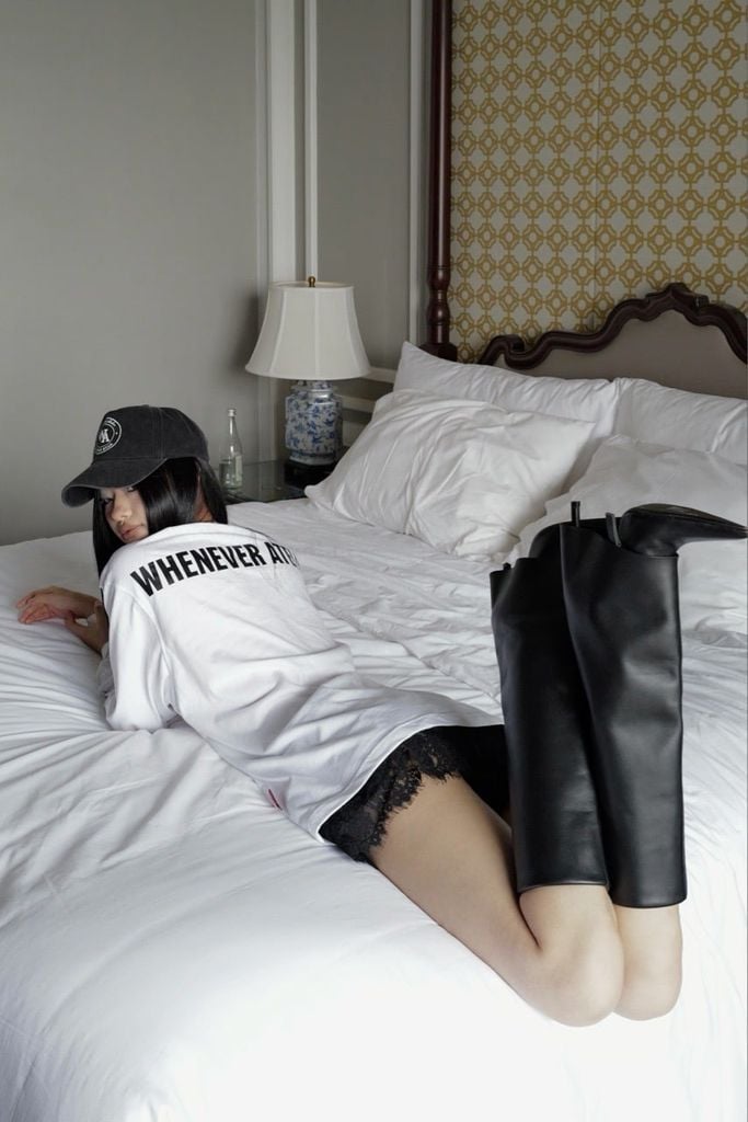 ÁO “WHENEVER” LITTLE BEAR LONGSLEEVES T-SHIRT VER 2/ WHITE