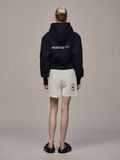 ÁO KHOÁC “WHENEVER” SS26 CROPPED ZIP-UP HOODIE / BLACK