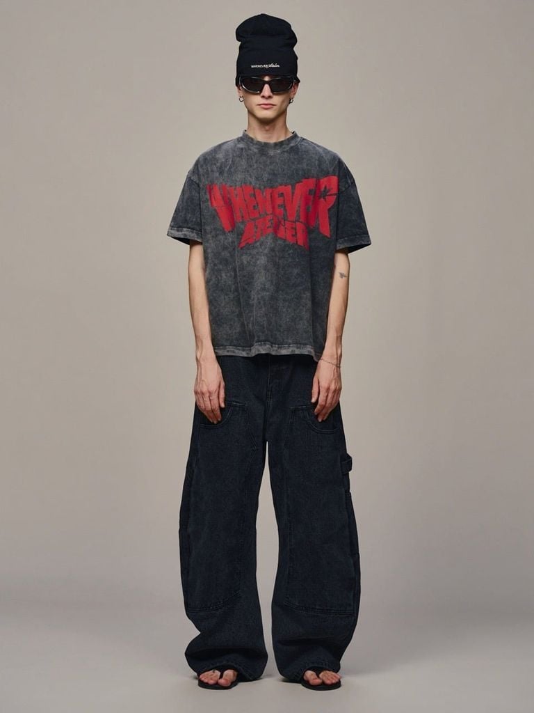ÁO "WHENEVER" ARC LOGO T-SHIRT / BLACK