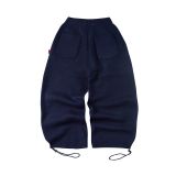“WHENEVER” BASIC LOGO KNIT PANT PREMIUM VER 2 / NAVY