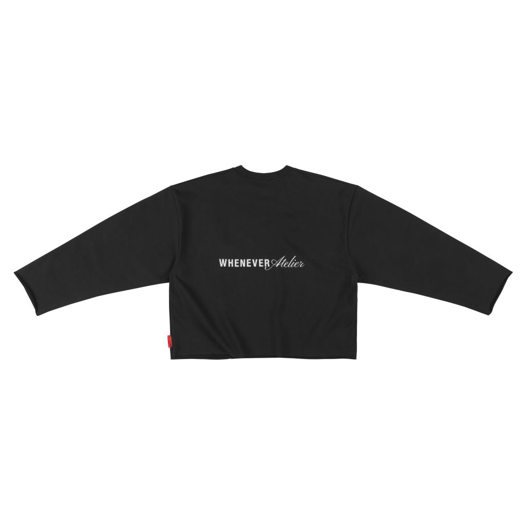 “WHENEVER” BEAR LONG SLEEVES T-SHIRT / BLACK