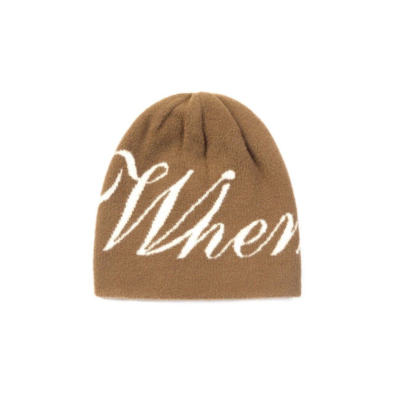 “WHENEVER” BEANIE SS25 / BROWN