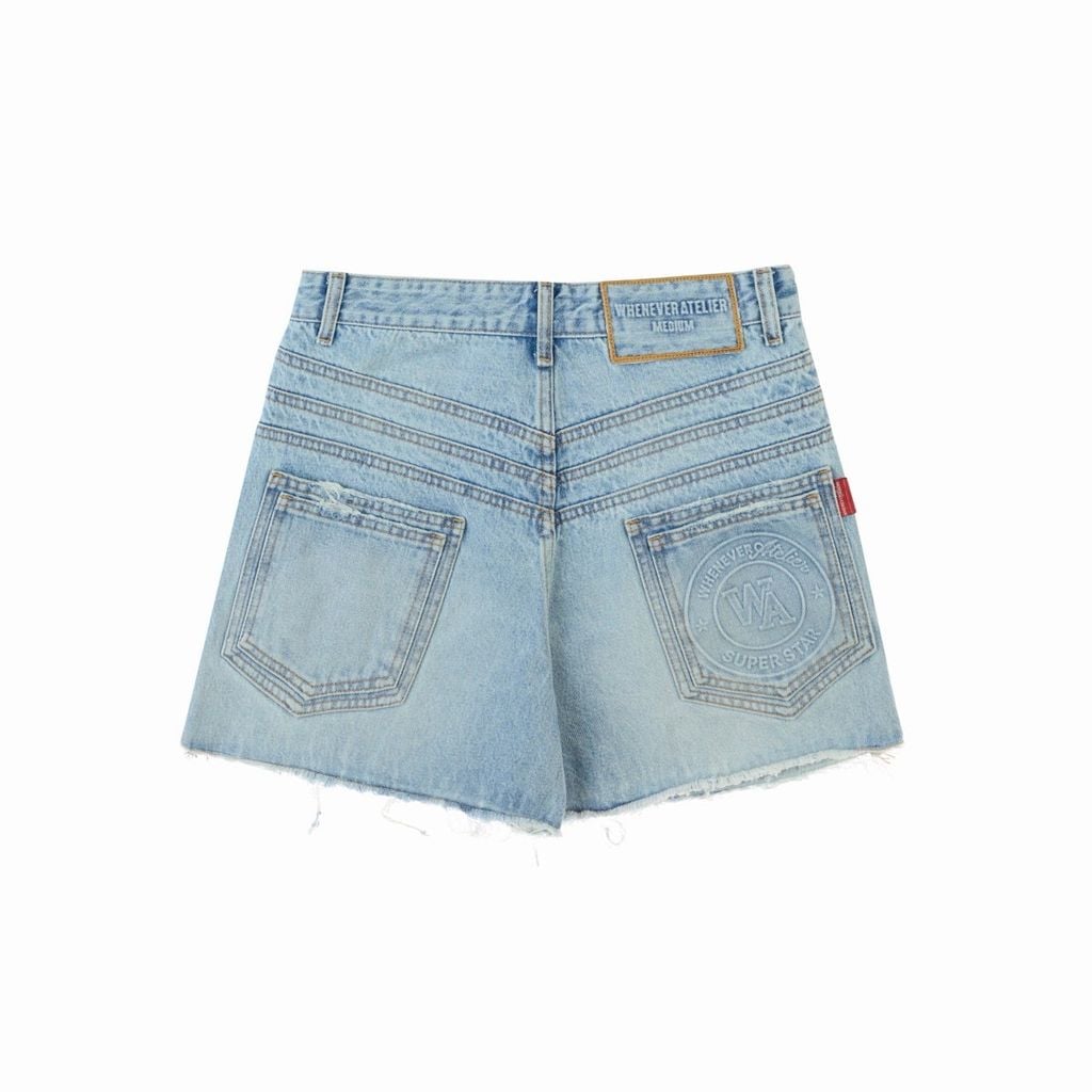 QUẦN "WHENEVER" SIGNATURE WASHED DENIM SHORTS / BLUE