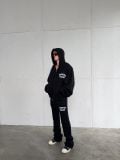 ÁO HOODIE DỆT LEN CÓ MŨ KÉO KHÓA "WHENEVER" GRAND WAFFLE ZIP HOODIE/ BLACK